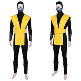 Mortal Kombat Scorpion Tenue Jaune et Noire Cosplay Costume