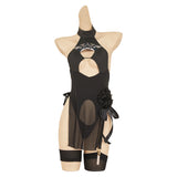 NieR: Automata x NIKKE 2B Maillot de Bain Noir Cosplay Costume