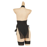 NieR: Automata x NIKKE 2B Maillet de Bain Noir Cosplay Costume