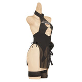 NieR: Automata x NIKKE 2B Maillet de Bain Noir Cosplay Costume