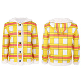 One Piece Live Action 2(2026) Luffy Veste à Carreaux Jaune Cosplay Costume