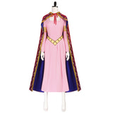 One Piece Nefertari D. Vivi Robe Rose avec Cape Cosplay Costume