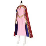 One Piece Nefertari D. Vivi Robe Rose avec Cape Cosplay Costume