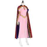 One Piece Nefertari D. Vivi Robe Rose avec Cape Cosplay Costume