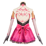 Overwatch D.VA Robe Rose et Noire Cosplay Costume