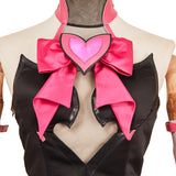 Overwatch D.VA Robe Rose et Noire Cosplay Costume