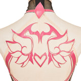 Overwatch D.VA Robe Rose et Noire Cosplay Costume