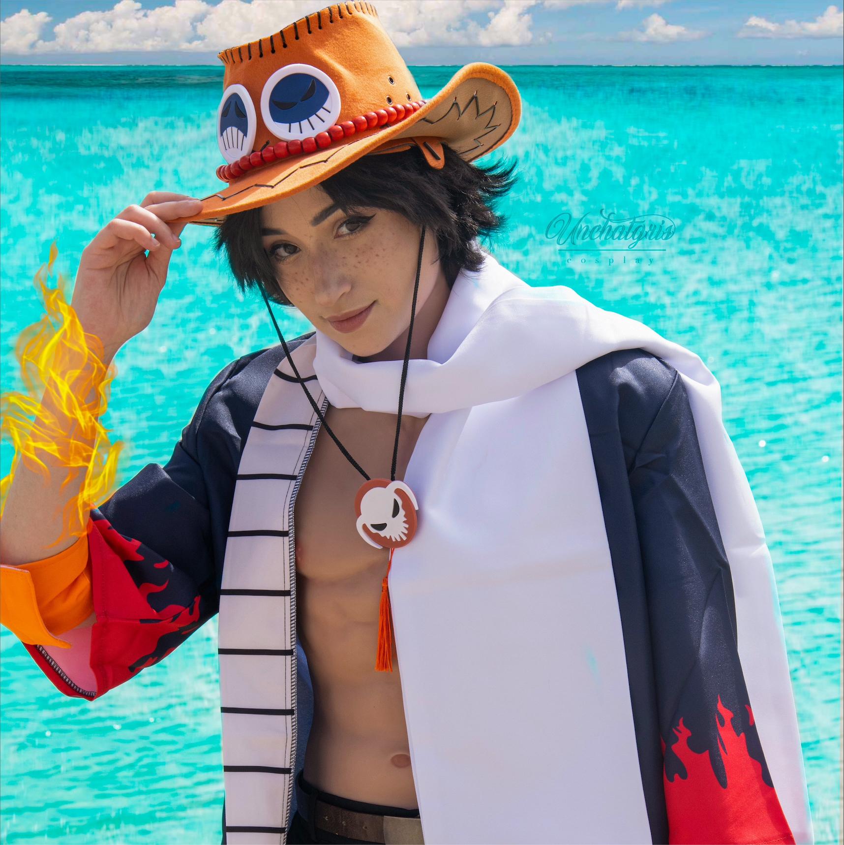 One Piece  Portgas D. Ace Cosplay Costume