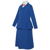 Cosplay Costume Mary Poppins Le Retour de Mary Poppins Film Cosplay Tenue Bleue Enfant