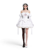 Cosplay Costume Sua Alien Stage(2026) TV Cosplay Robe Blanche et Noire Femme