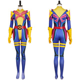 Psylocke Ensemble de Combinaison Bleue Cosplay Costume