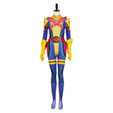 Psylocke Ensemble de Combinaison Bleue Cosplay Costume