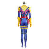 Psylocke Ensemble de Combinaison Bleue Cosplay Costume