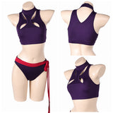 Psylocke Maillot de Bain 2-Pièces Cosplay Costume