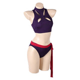 Psylocke Maillot de Bain 2-Pièces Cosplay Costume