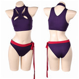 Psylocke Maillot de Bain 2-Pièces Cosplay Costume