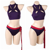 Psylocke Maillot de Bain 2-Pièces Cosplay Costume