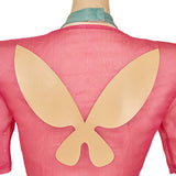 Psylocke Maillot de Bain Une Pièce Vert+Couvre-up Rose Cosplay Costume