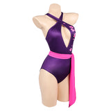 Psylocke Maillot de Bain Violet Vif Une Pièce Cosplay Costume