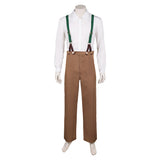 Quand Souffle Le Vent Jim Bloggs Chemise Blanche+Salopette Marron Cosplay Costume