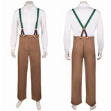 Quand Souffle Le Vent Jim Bloggs Chemise Blanche+Salopette Marron Cosplay Costume