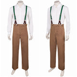 Quand Souffle Le Vent Jim Bloggs Chemise Blanche+Salopette Marron Cosplay Costume