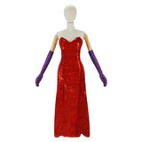 Qui Veut la Peau de Roger Rabbit(1988) Jessica Robe Rouge Cosplay Costume