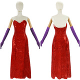 Qui Veut la Peau de Roger Rabbit(1988) Jessica Robe Rouge Cosplay Costume