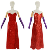 Qui Veut la Peau de Roger Rabbit(1988) Jessica Robe Rouge Cosplay Costume