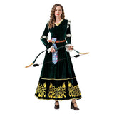 Rebelle Princesse Merida Robe Verte Cosplay Costume