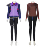 Rick et Morty Rick Sanchez Tenue Noire et Violette Cosplay Costume