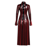 Fate/Stay Night Matou Sakura Robe Rayée Rouge et Noire Cosplay Costume