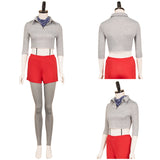 Stranger Things Saison 4(2025) Eleven Tenue Grise et Rouge Cosplay Costume