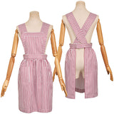 Stranger Things Saison 4(2025) Nancy Tablier Rose à Rayures Cosplay Costume