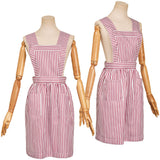 Stranger Things Saison 4(2025) Nancy Tablier Rose à Rayures Cosplay Costume