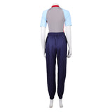 Stranger Things Saison 5 Eleven Tenue Grise et Bleue Cosplay Costume