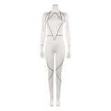 Stranger Things Saison 5 Kali Combinaison Blanche Cosplay Costume