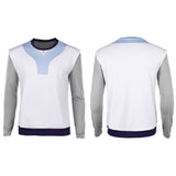 Stranger Things Saison 5(2025) Lucas Sinclair Sweat-shirt Gris et Blanc Cosplay Costume