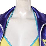 Street Fighter 6 Kimberly Maillot de Bain Bikini Jaune et Bleue Cosplay Costume