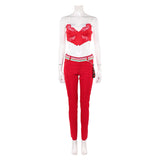 Street Fighter 6 Mai Shiranui Tenue Rouge avec Cape Cosplay Costume