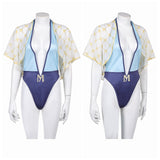 Street Fighter 6 Manon Maillot de Bain Une Pièce+Couvre-up Cosplay Costume