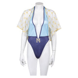 Street Fighter 6 Manon Maillot de Bain Une Pièce+Couvre-up Cosplay Costume
