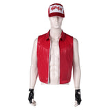 Tekken 8 Terry Veste Rouge+Chapeau+Gants Cosplay Costume