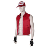 Tekken 8 Terry Veste Rouge+Chapeau+Gants Cosplay Costume