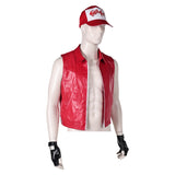 Tekken 8 Terry Veste Rouge+Chapeau+Gants Cosplay Costume