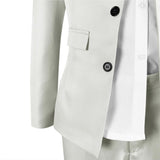 The Bad Guys Mr. Wolf Set d'Uniformes Blancs Cosplay Costume