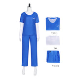 The Gifted Polaris Lorna Dane Prison Uniforme Bleu Cosplay Costume