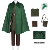 The Lord of the Rings Bilbo Baggins Tenue Verte Cosplay Costume