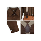 Titanic Jack Dawson Tenue Brune Cosplay Costume