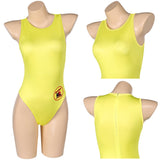 TV Baywatch Alerte à Malibu(2024) C.J. Parker Maillot de Bain Jaune Une Pièce Cosplay Costume
